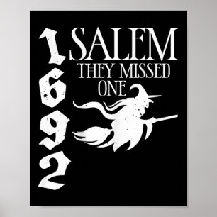 Poster Retro Witchy Salem 1692 Ils Ont Manqué Une Sorcièr