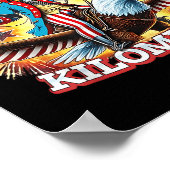 Poster Rétro Wtf est un kilomètre drôle patriotique améri (Coin)
