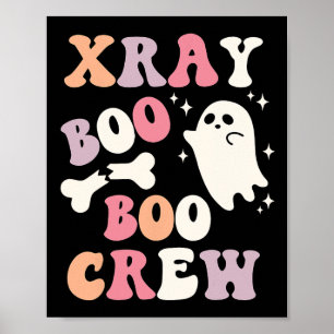 Poster Rétro Xray Boo Boo Crew Ghost X-ray Technician Hal