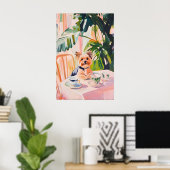 Poster Retro Yorkshire Terrier Poster, Yorkshire Terrier (Bureau à domicile)