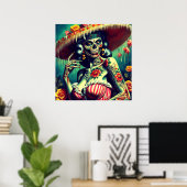 Poster Retro Zombie Pin-up (Bureau à domicile)