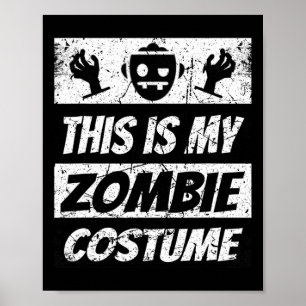 Poster Retro Zombies Halloween Garçons Enfants Costume am