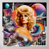 Poster Rétrofuturisme Sci-Fi Femme (Devant)