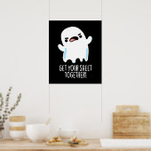 Poster Retrouvez votre feuille ensemble Funny Ghost Pun D (Cuisine)