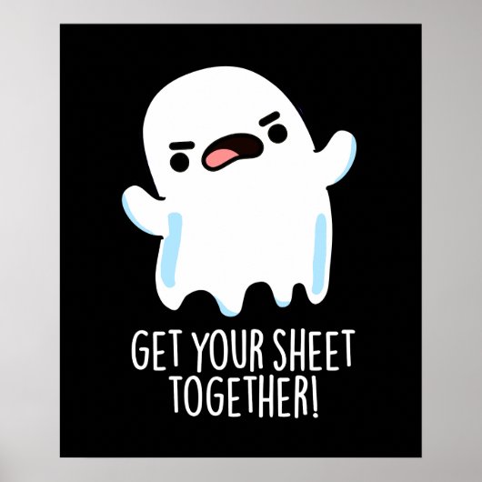 Poster Retrouvez votre feuille ensemble Funny Ghost Pun D (Devant)