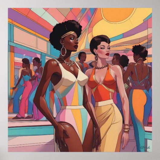 Poster Retrowave Party 1980 (Devant)