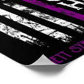 Poster Rett Syndrome Guerrier Us Drapeau Décerné Syndrome (Coin)