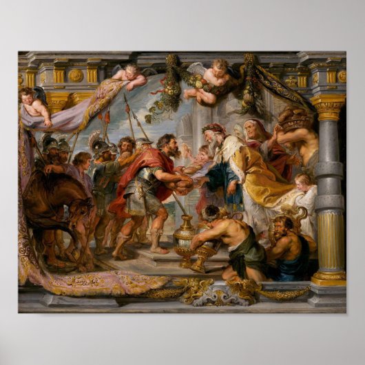 Poster Réunion d'Abraham et Melchizedek Rubens Art (Devant)