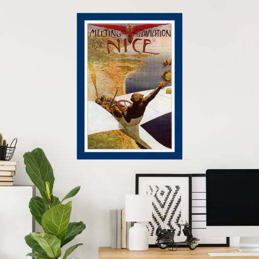 Poster Réunion d'Aviation Nice (Bureau à domicile)