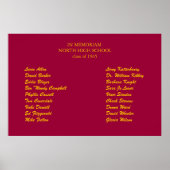 Poster réunion de classe dans l'affiche commémorative (Devant)