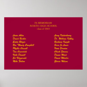 Poster réunion de classe dans l'affiche commémorative