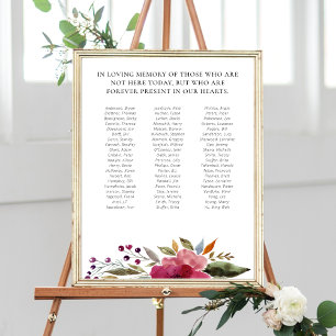 Poster Réunion de classe de fleurs Mémorial jusqu'à 70 no