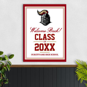 Poster Réunion de classe de mascotte de l'école Bienvenue