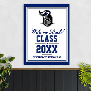 Poster Réunion de classe des mascottes de l'école Bienven