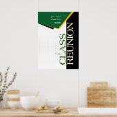 Poster Réunion de classe verte et jaune (Cuisine)