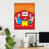 Poster Réunion de consultant en gestion (Bureau à domicile)