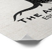 Poster Réunion de famille arbre empreinte digitale lin cl (Coin)