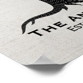 Poster Réunion de famille arbre empreinte digitale linge (Coin)