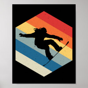 Poster Réunion de planche de snowboard Remontée mécanique