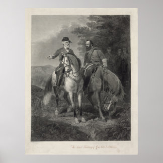 Poster Réunion dernière de Robert E. Lee et Stonewall Jac