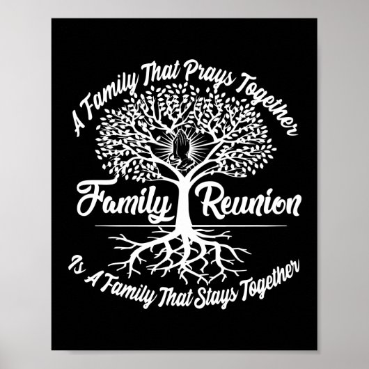 Poster Réunion Familiale Une Famille Prie Ensemble (Devant)