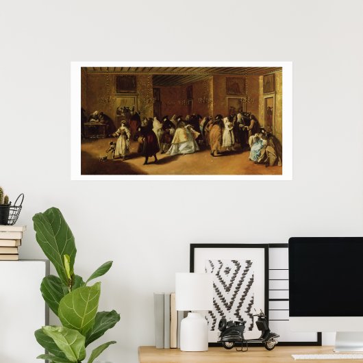 Poster Réunion masquée (Bureau à domicile)