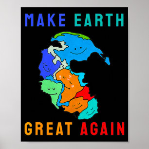Poster Réunir Pangea Faire à Nouveau la Terre une Grande