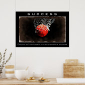 Poster Réussite Basketball Artwork Motivational Inspire (Cuisine)