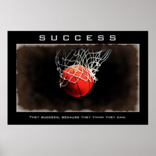Poster Réussite Basketball Artwork Motivational Inspire