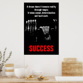 Poster Réussite Bodybuilding Fitness Inspiration (Cuisine)