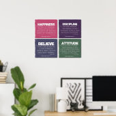 Poster Réussite de la condition physique (Bureau à domicile)