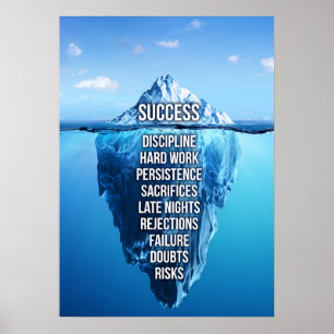 Poster Réussite Iceberg Sculpture Motivation