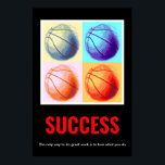 Poster Réussite Motivation Basketball Pop Art<br><div class="desc">Sport Thème Numériquement Edited Art - Basketball Poster Imprimer - Digital Comic Style Artwork - College Pop Art - Computer Images - La seule façon de faire un grand travail est d'aimer ce que vous faites.</div>