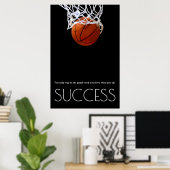 Poster Réussite Motivation Basketball tendance Stylish (Bureau à domicile)