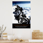 Poster Réussite motivationnelle Alpinisme au sommet (Cuisine)