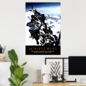 Poster Réussite motivationnelle Alpinisme au sommet (Bureau à domicile)
