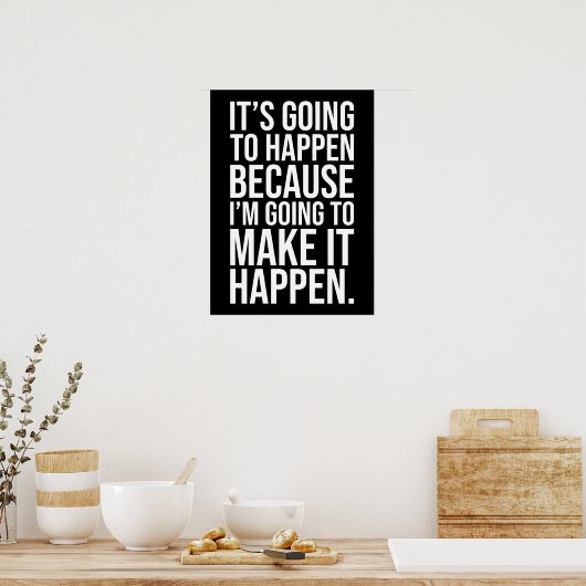 Poster Réussite - Succès, Gymnase, Hustle, Grind (Cuisine)