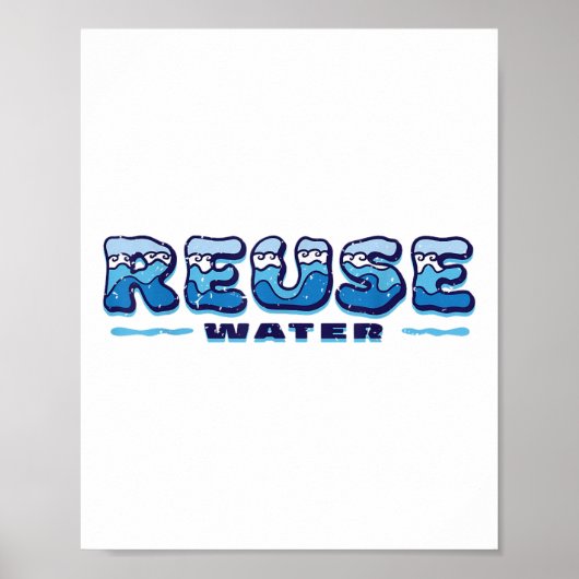 Poster Réutilisation de l'eau, écologie, De l'environneme (Devant)