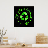 Poster Réutiliser l'affiche de recyclage (Cuisine)