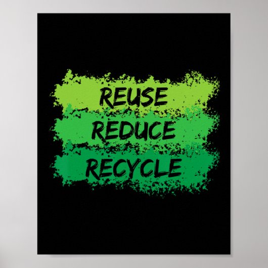 Poster Réutiliser Réduire Recycle Funky Jour des terres é (Devant)