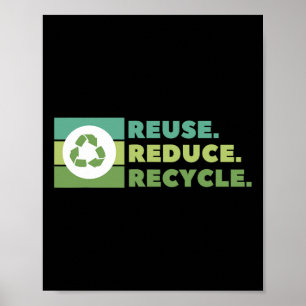 Poster Réutiliser Réduire Recycler Activisme De l'environ