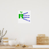 Poster Réutiliser Retour Réduire Recycler T-shirts et cad (Cuisine)