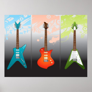 Poster Rêve d'amants de guitare électrique