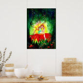 Poster RÊVE DE FÉE SUR LA FLEUR Fantaisie (Cuisine)
