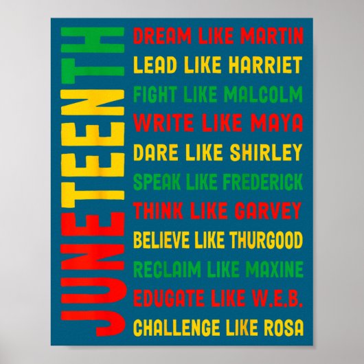 Poster Rêve de Juneteenth comme Martin histoire noire afr (Devant)