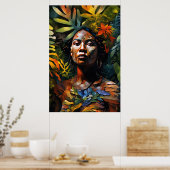 Poster Rêve De La Jungle "Karuma" - Femmes En Amazonie (Cuisine)