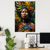 Poster Rêve De La Jungle "Karuma" - Femmes En Amazonie (Bureau à domicile)