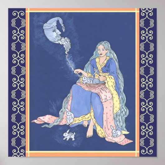 Poster Rêve de lapin drôle (Devant)