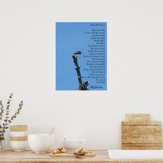 Poster rêve de libellule (Cuisine)