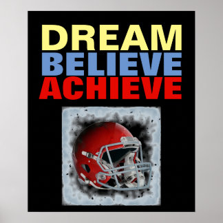 Poster Rêve de motivation croire atteindre le football